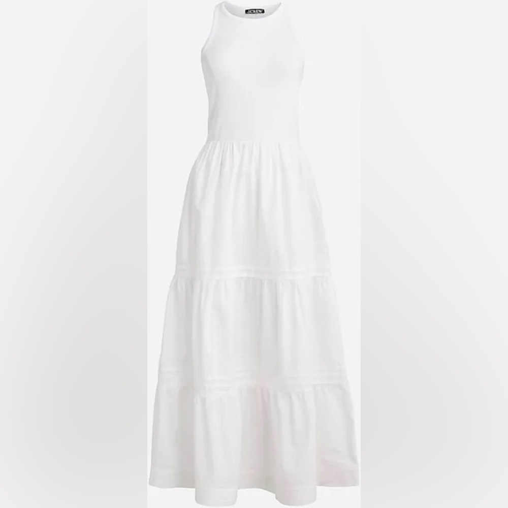 J. Crew White A-Line Tank Dress